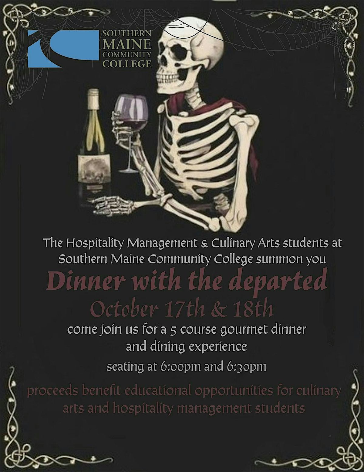 Graveyard Gourmet....a dinner with the departed. October 17th & 18th