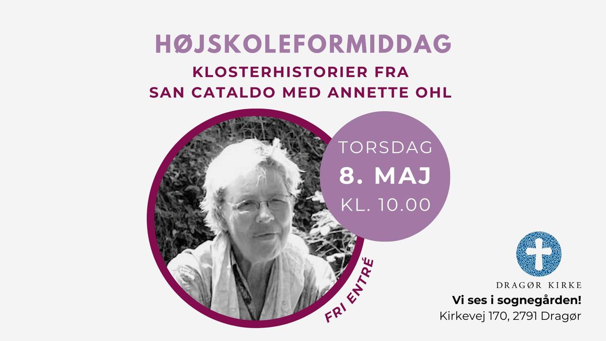 H\u00f8jskoleformiddag: Klosterhistorier fra San Cataldo