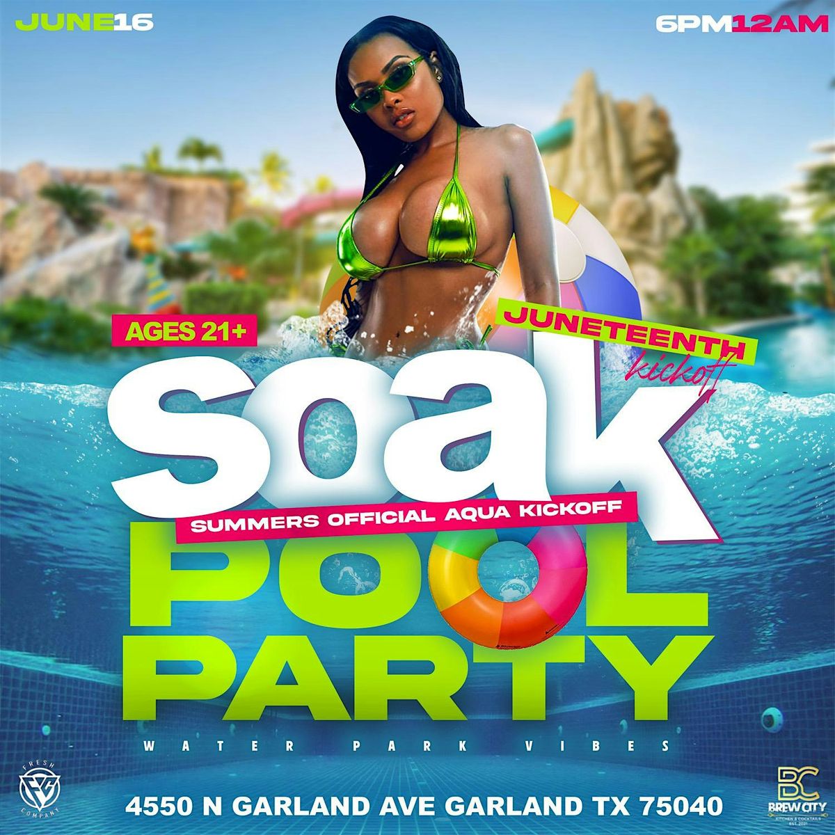 SOAK Pool Party at Hawaiian Waters in Garland