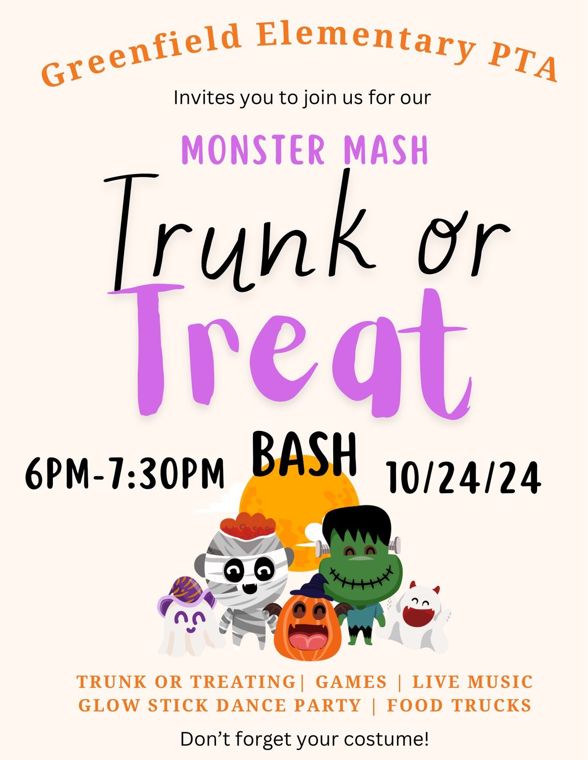 Greenfield Elementary-Trunk or Treat Bash