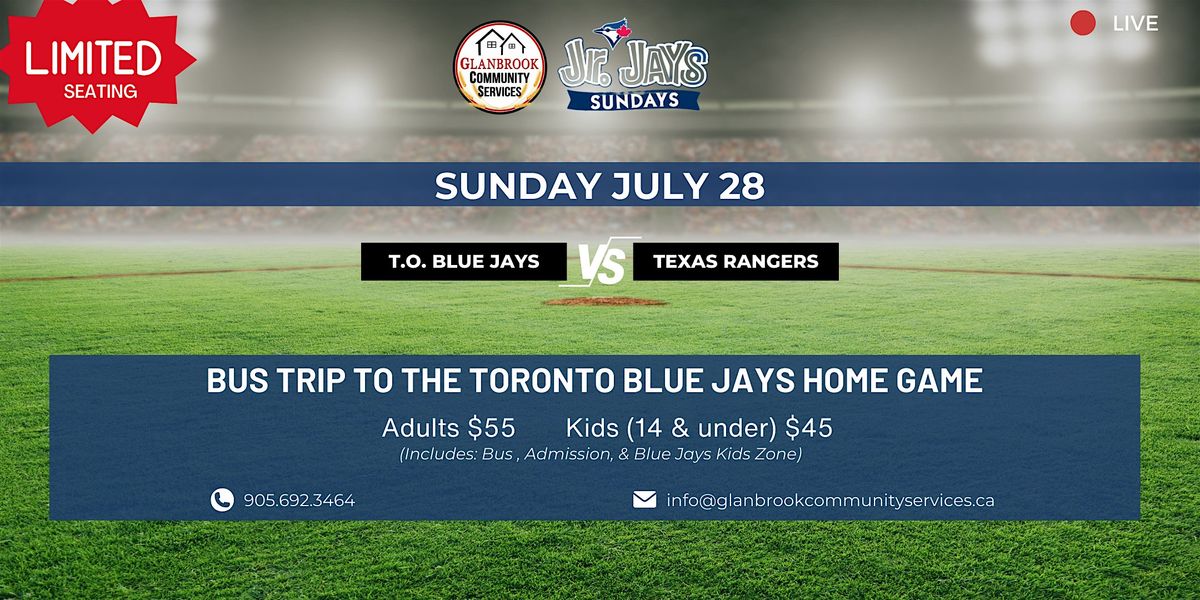Bus Trip to The Toronto Blue Jays Home Game