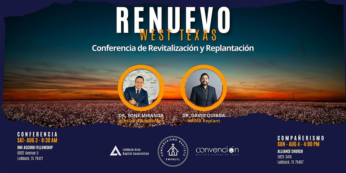 RENUEVO West Texas: Conferencia de Revitalizaci\u00f3n y Replantaci\u00f3n