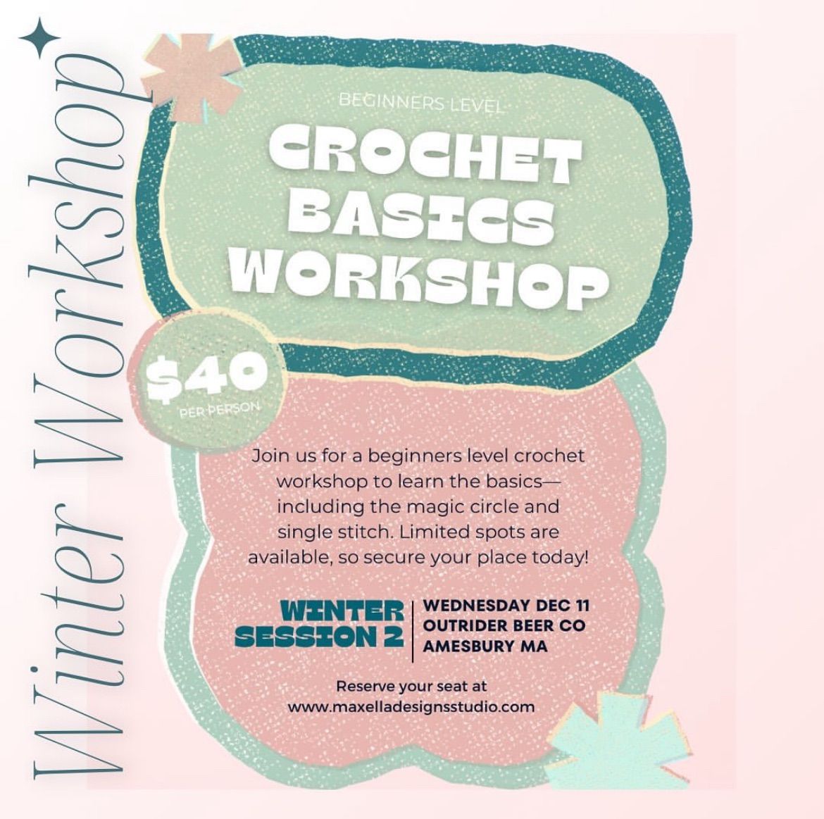 Crochet Basics Workshop with Maxella Designs