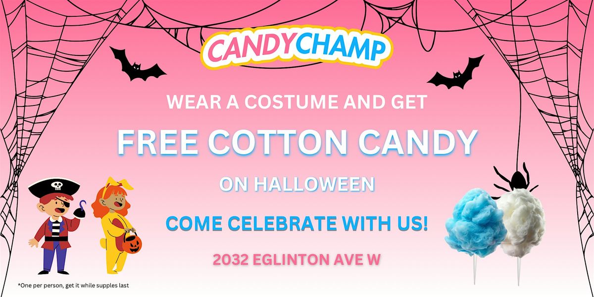 FREE COTTON CANDY ON HALLOWEEN!