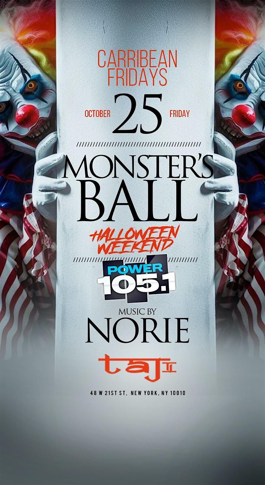 Monsters Ball Caribbean Halloween Costume Party @  Taj Everyone Free Entry