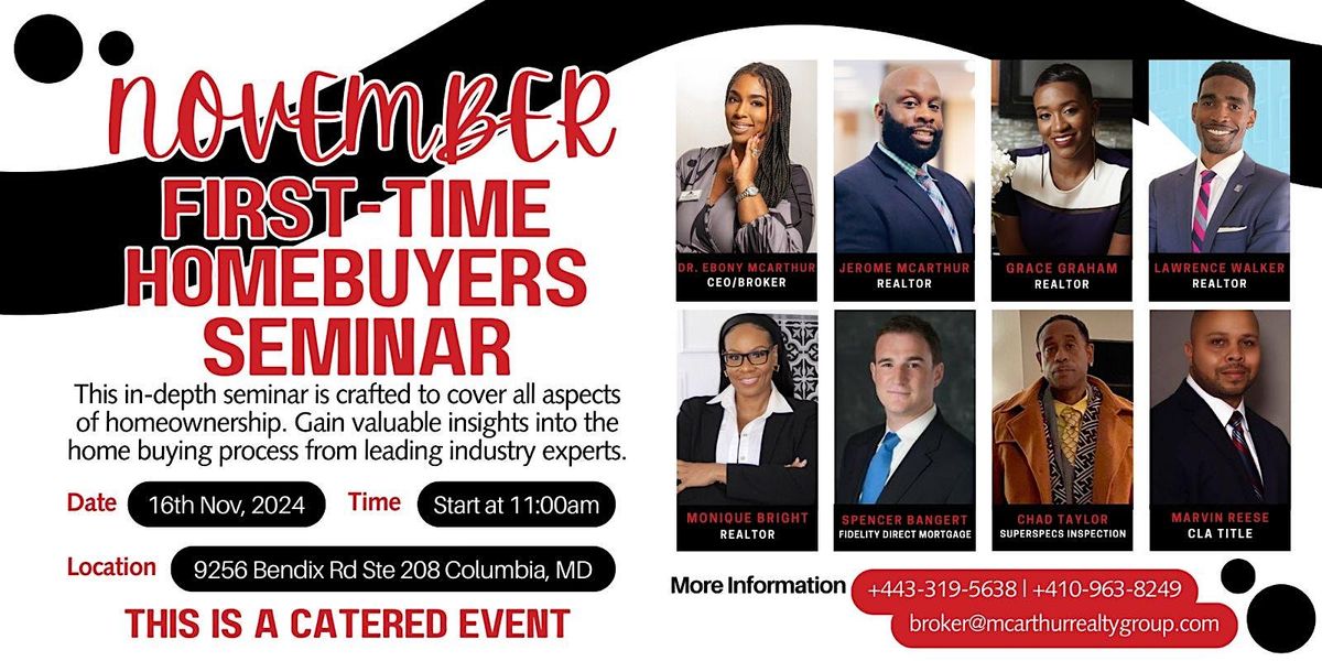 First (1st) Time Homebuyers Seminar