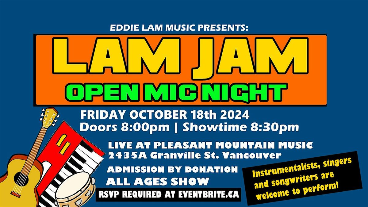 Lam Jam Open Mic - October Edition