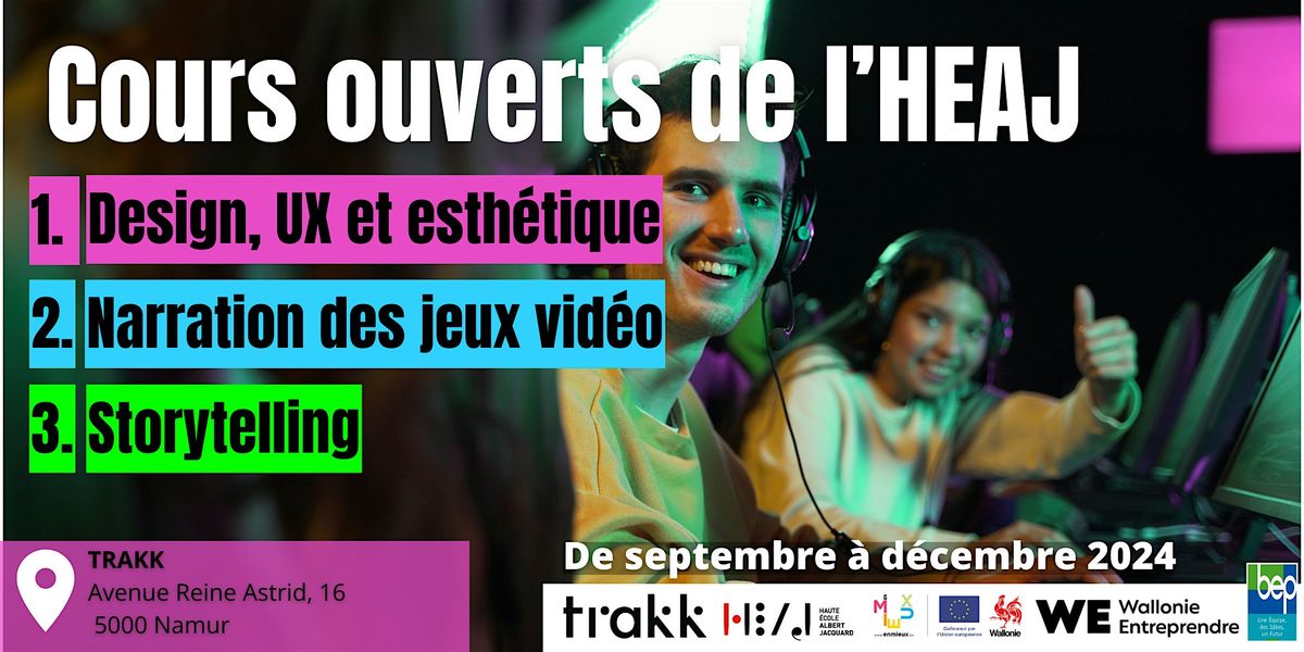 Cours ouverts de l'HEAJ - Jeux vid\u00e9os et m\u00e9dias interactifs