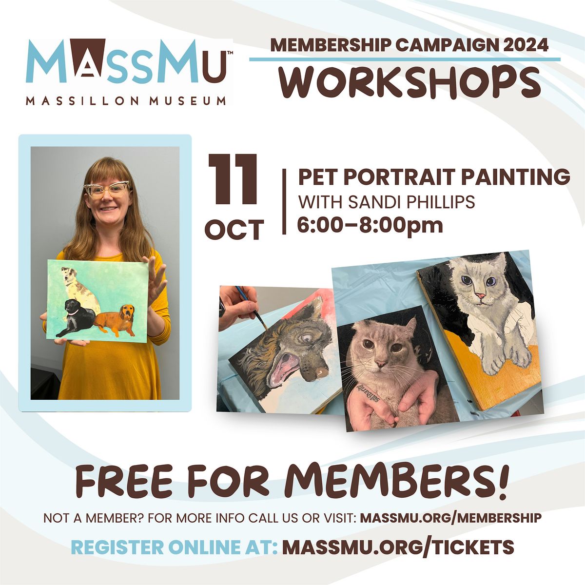 Member Workshop - Pet Portrait Painting with Sandi Phillips