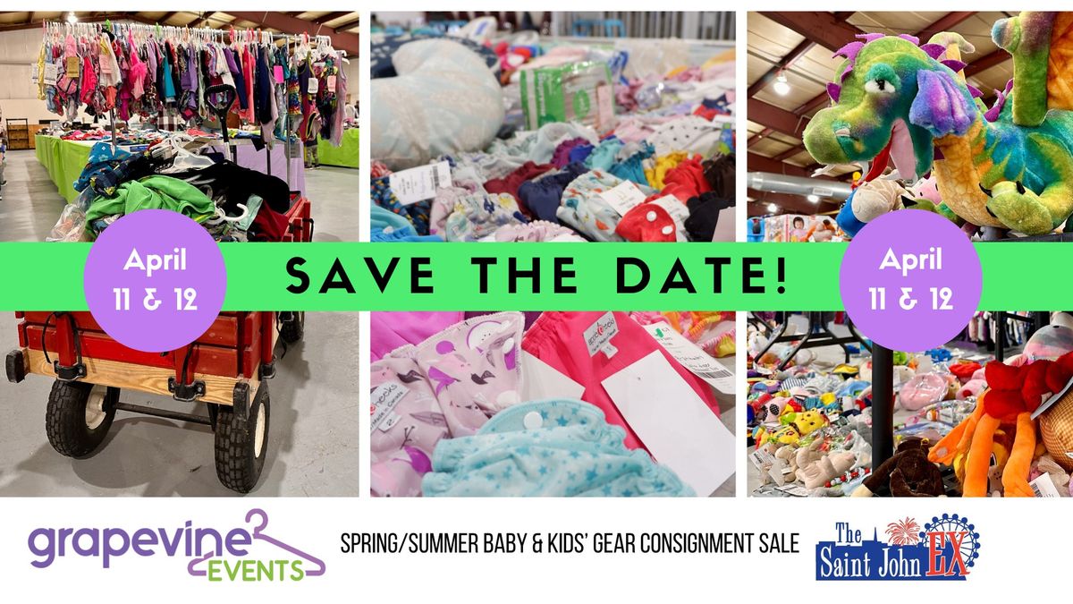 Grapevine Events' Spring & Summer Baby & Kids' Gear Pop Up Consignment Sale!