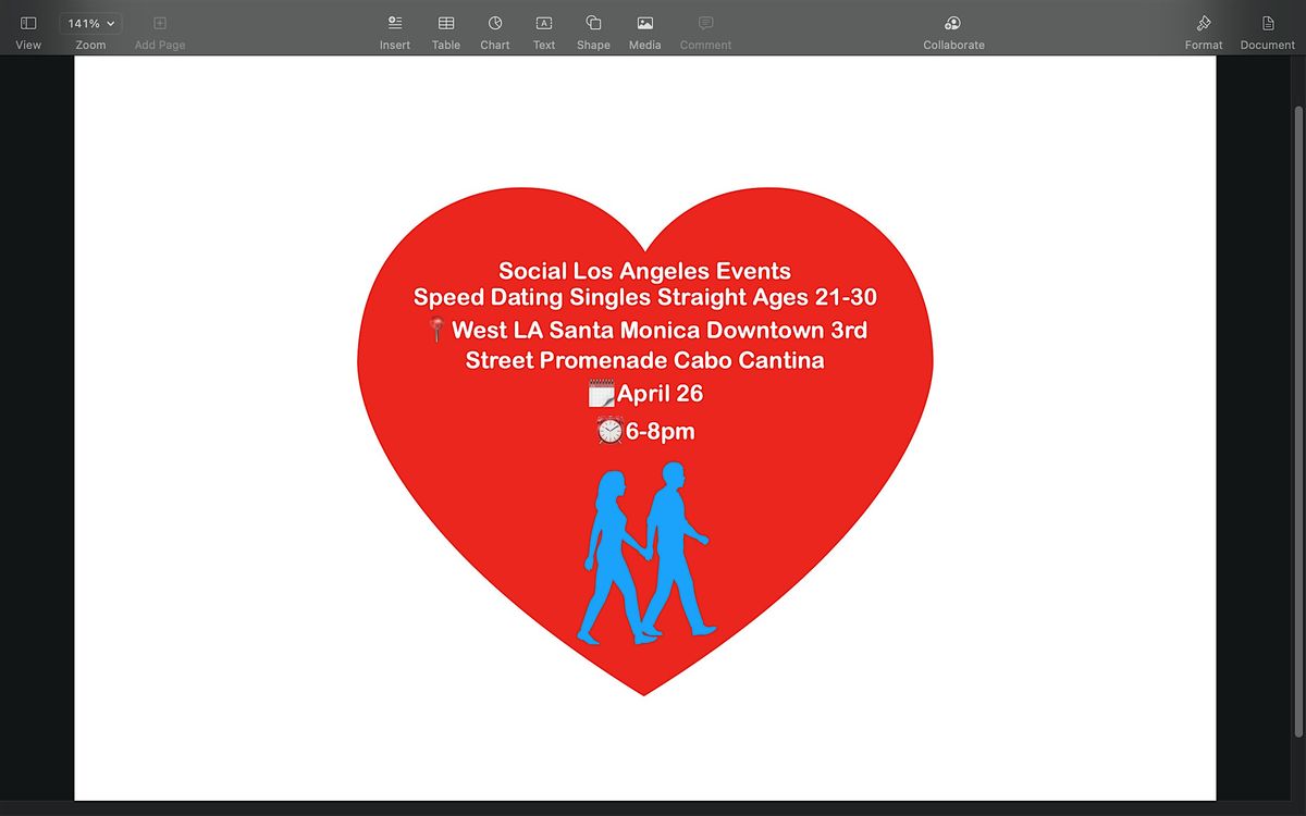Speed Dating Social Party in Santa Monica LA for Singles Straight Ages21-30
