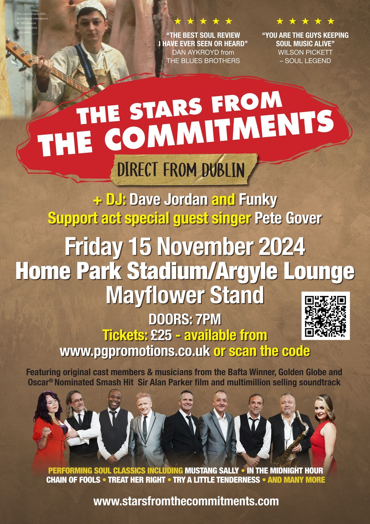 The Stars From The Commitments At Home Park Stadium.