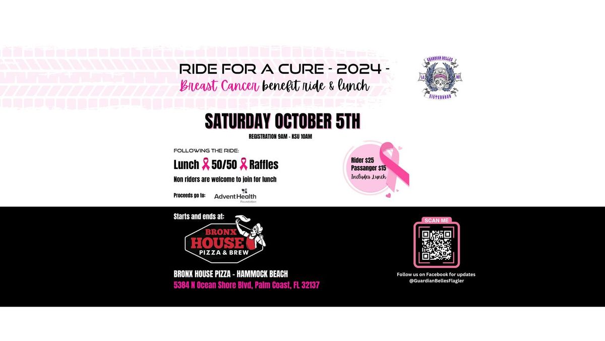 Ride For a Cure 2024 - Breast Cancer Benefit Ride & Lunch