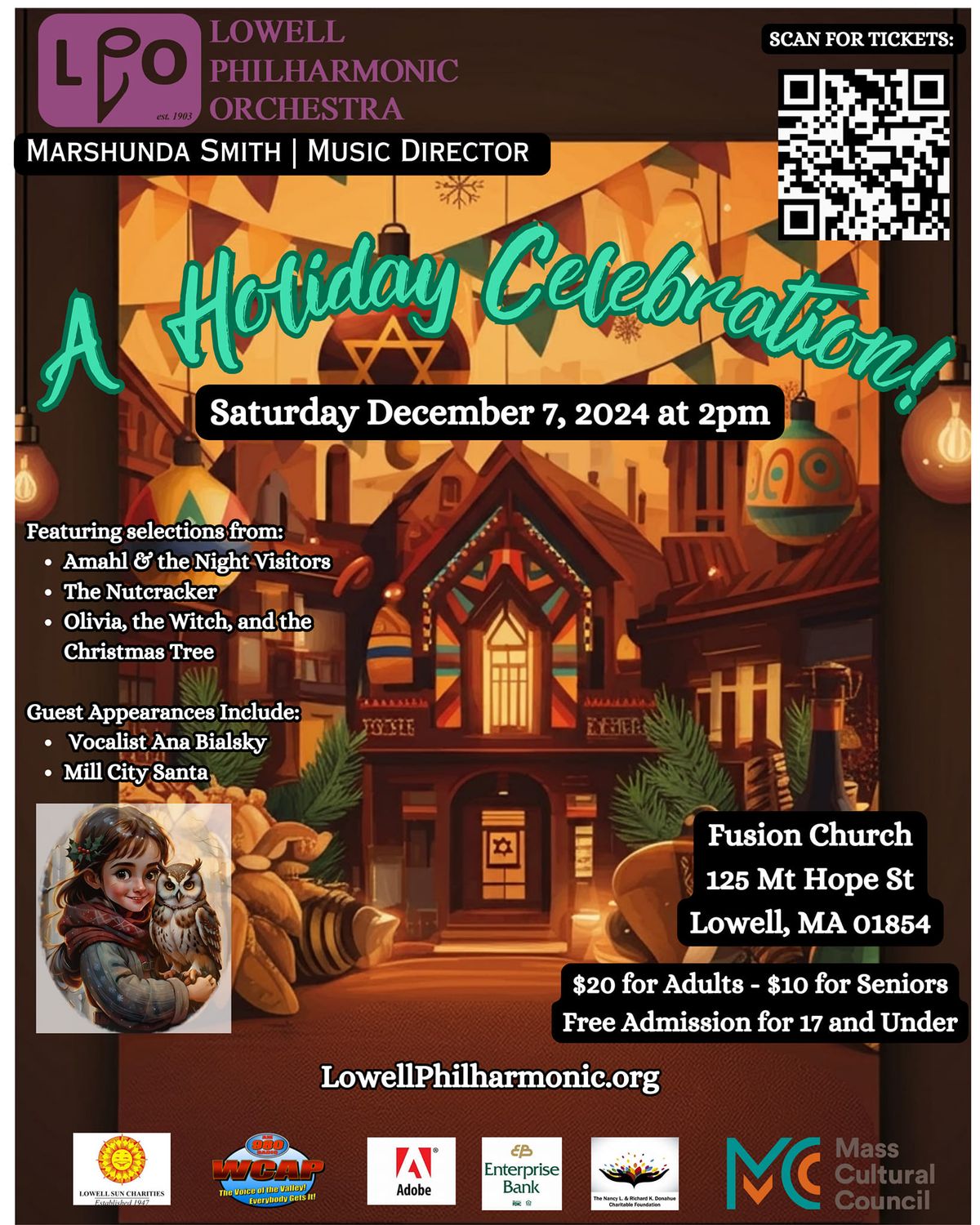 A Holiday Celebration with the Lowell Philharmonic Orchestra!