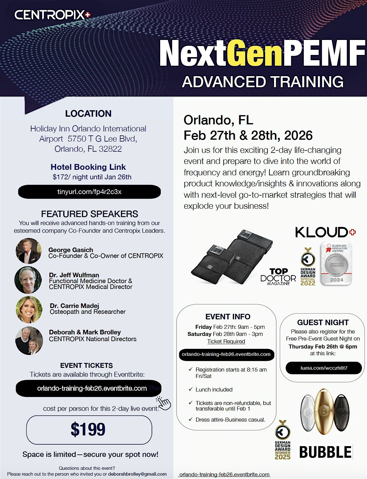 NextGen PEMF Advanced Training 2-Day Event Orlando, FL