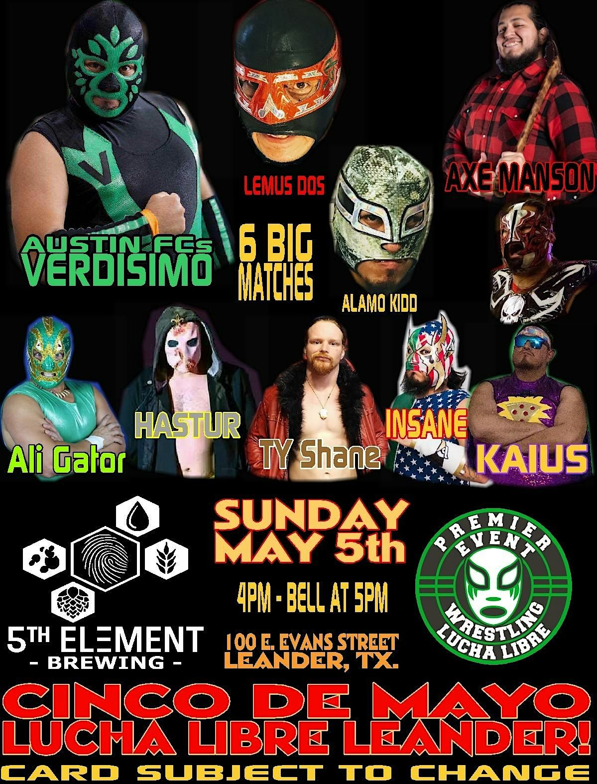 5 de Mayo Lucha Libre at 5th Element Brewing