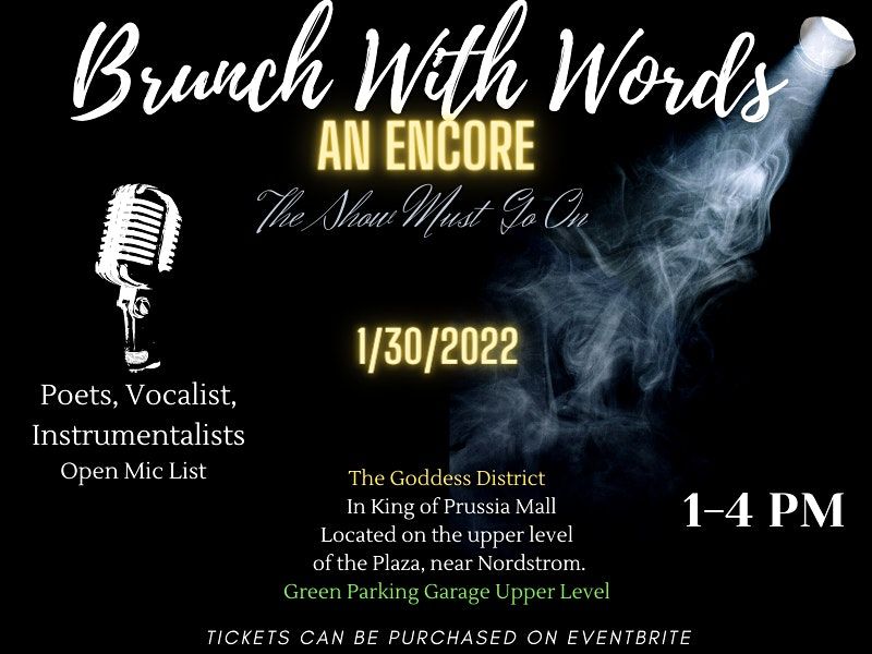 Brunch With Words King Of Prussia Mall Parking 30 January 2022
