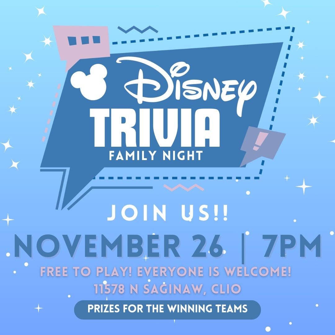 Trivia Tuesday - Disney Night - November 26th