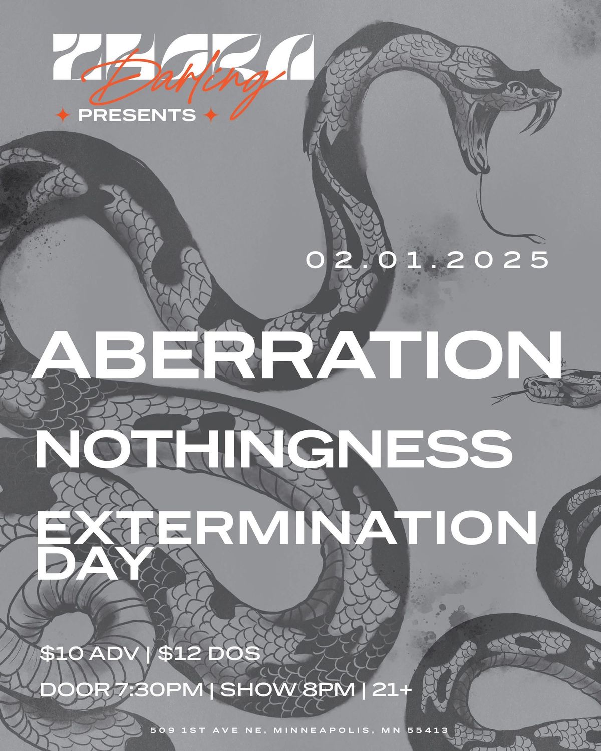 ABERRATION \/\/ NOTHINGNESS \/\/ EXTERMINATION DAY @ ZHORA DARLING