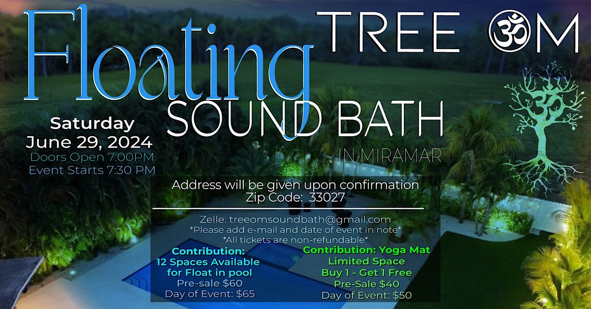 Floating Sound Bath - Float in Pool or Lay on a yoga mat around the pool