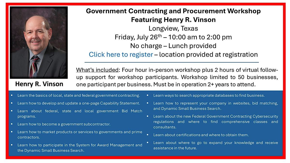 Government Contracting & Procurement Workshop