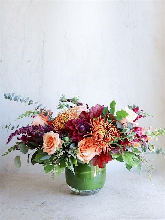 Sips & Stems-Mums & Snapdragons Thanksgiving Centerpiece