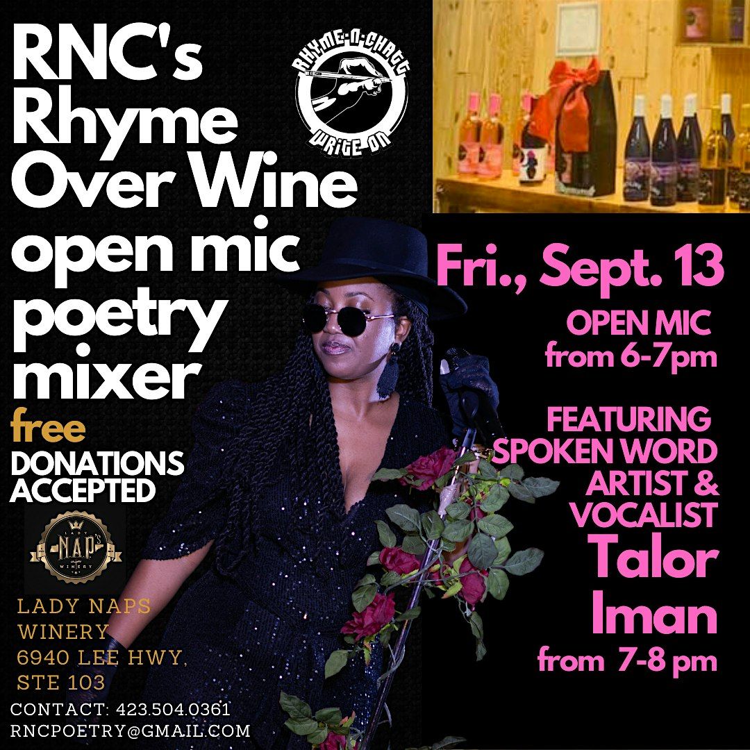 Rhyme Over Wine Spoken Word Poetry Open Mic Nights at the Winery