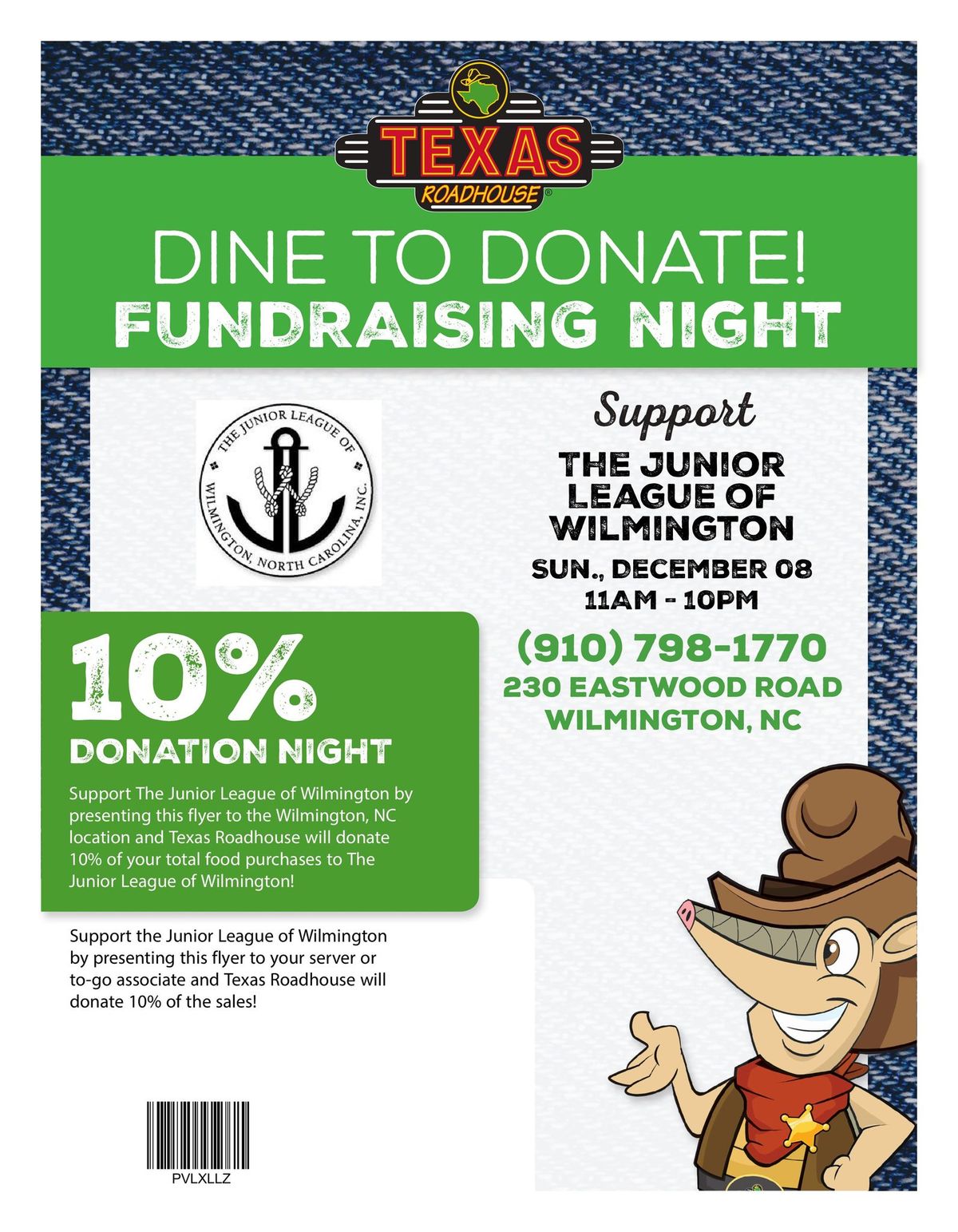 Texas Roadhouse Dine to Done Social Fundraiser