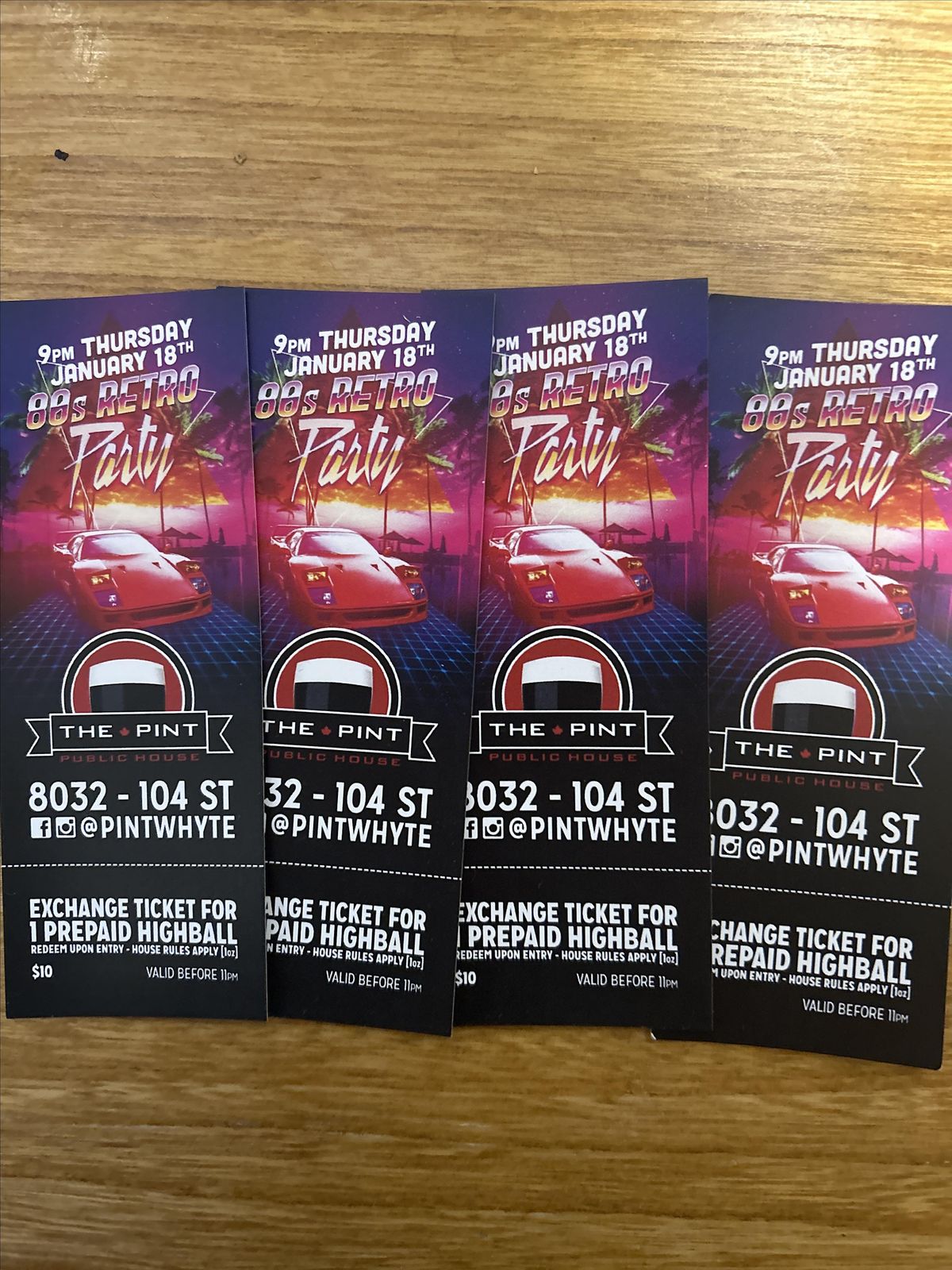 80s Retro Throwback Party, The Pint Whyte, 104 Street Northwest