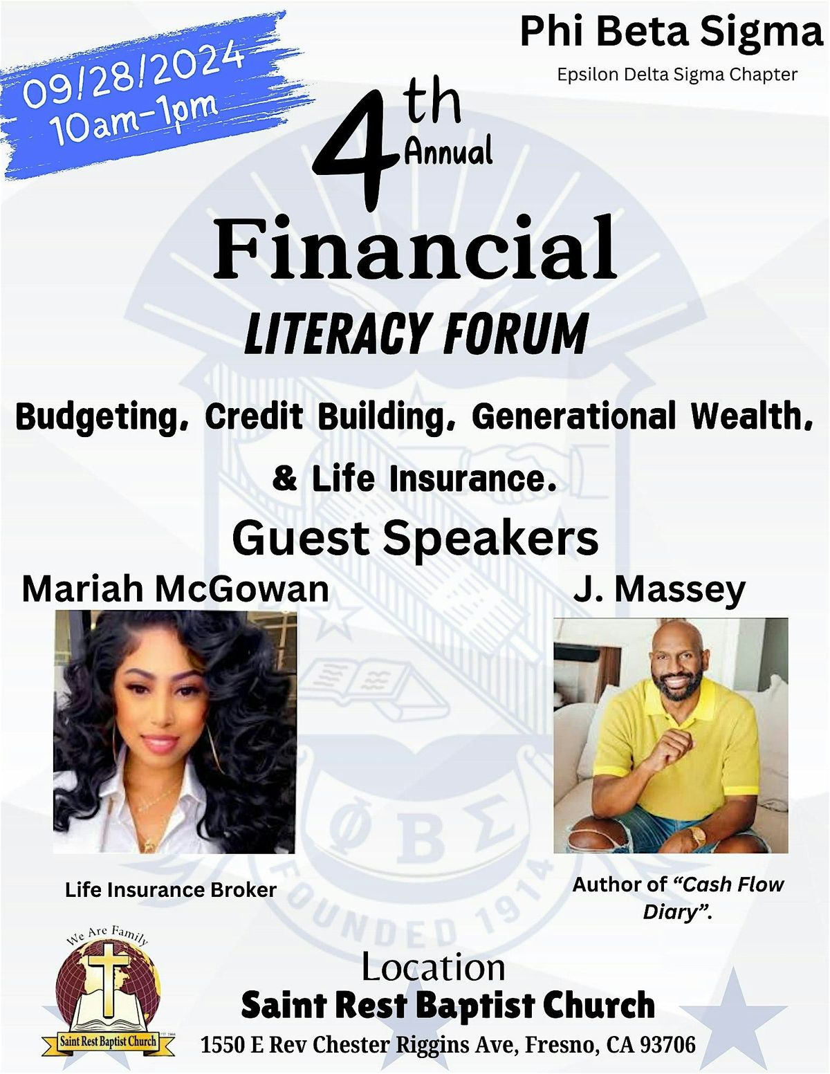 4th Annual Financial Literacy Forum: Phi Beta Sigma Fraternity, Inc. Epsilon Delta Sigma Chapter