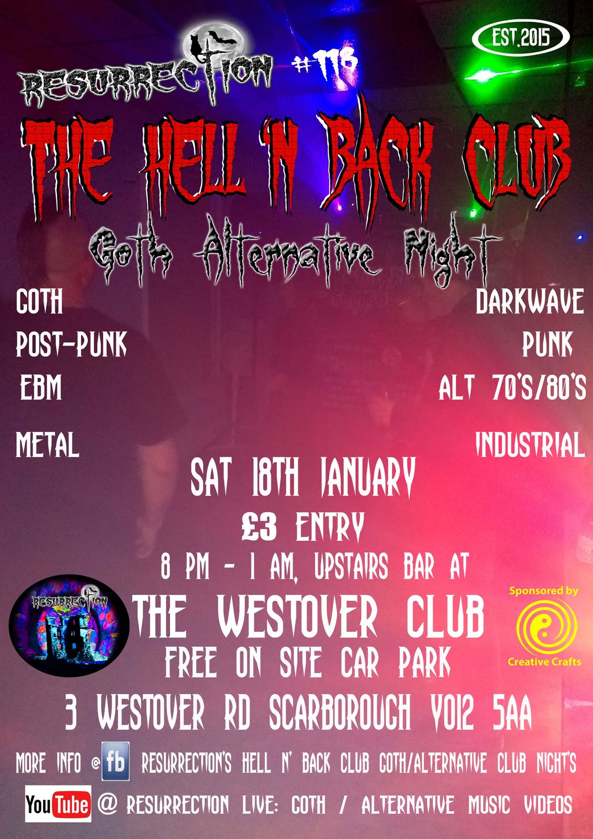 The Hell 'N Back Club, Goth\/Alternative Night: Resurrection #118 