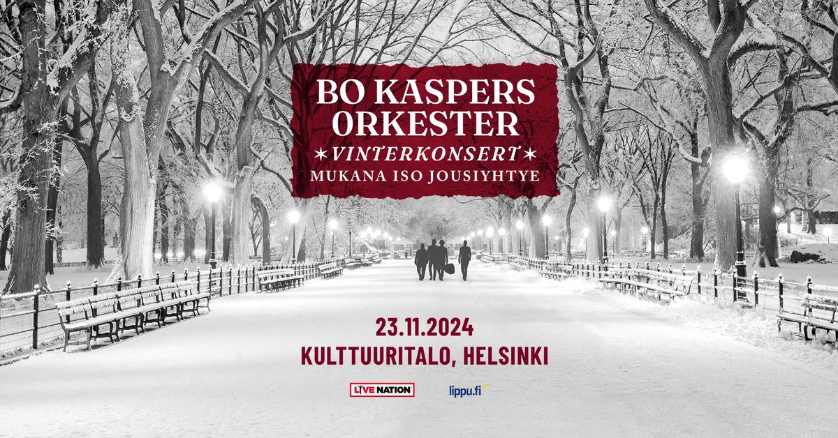 Bo Kaspers Orkester (SE): Vinterkonsert, Kulttuuritalo, Helsinki 23.11.2024