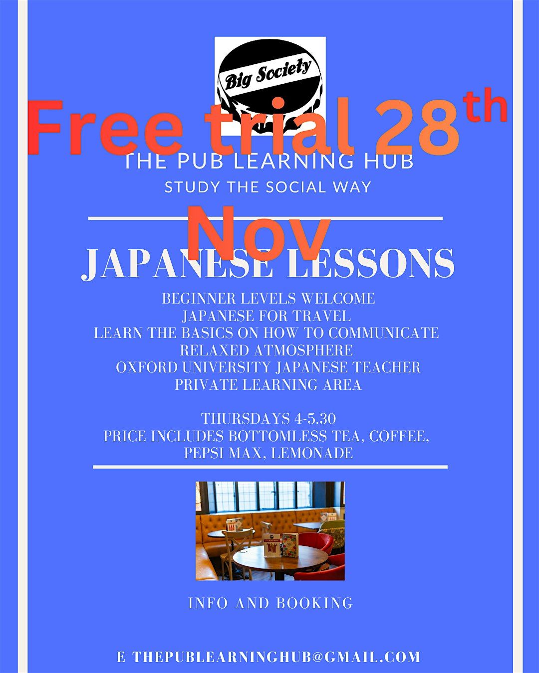 The Pub Learning Hub: Japanese on Fridays - trial lesson