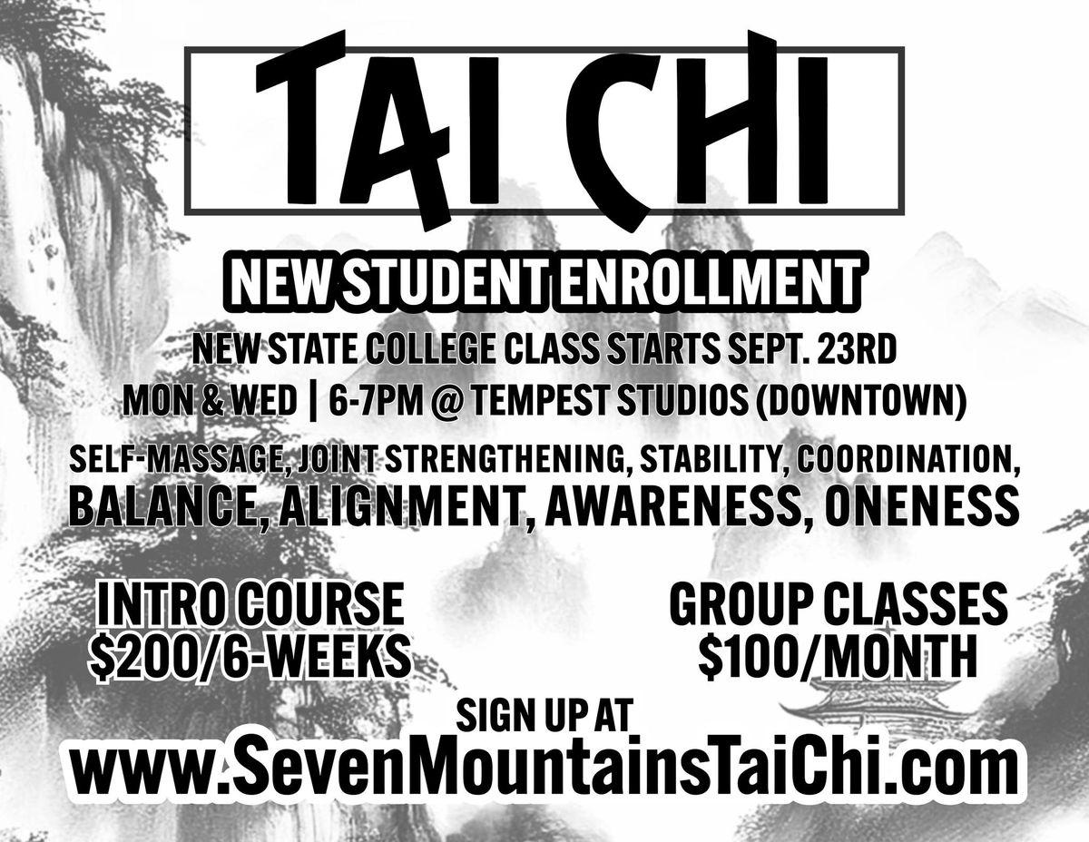 Beginner Tai Chi Enrollment!