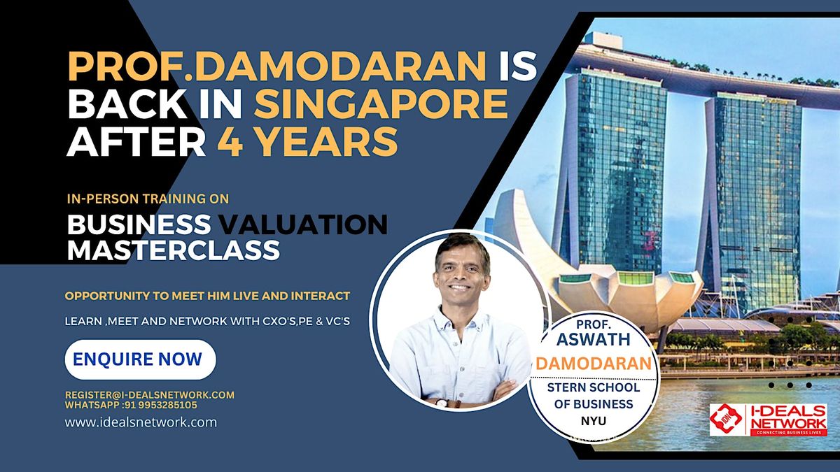 2-Day Business Valuation Masterclass with Prof Aswath Damodaran