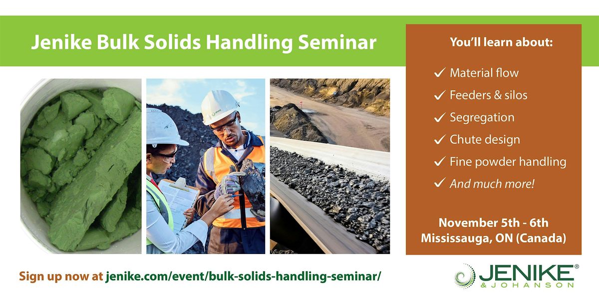 Jenike Bulk Solids Handling Seminar