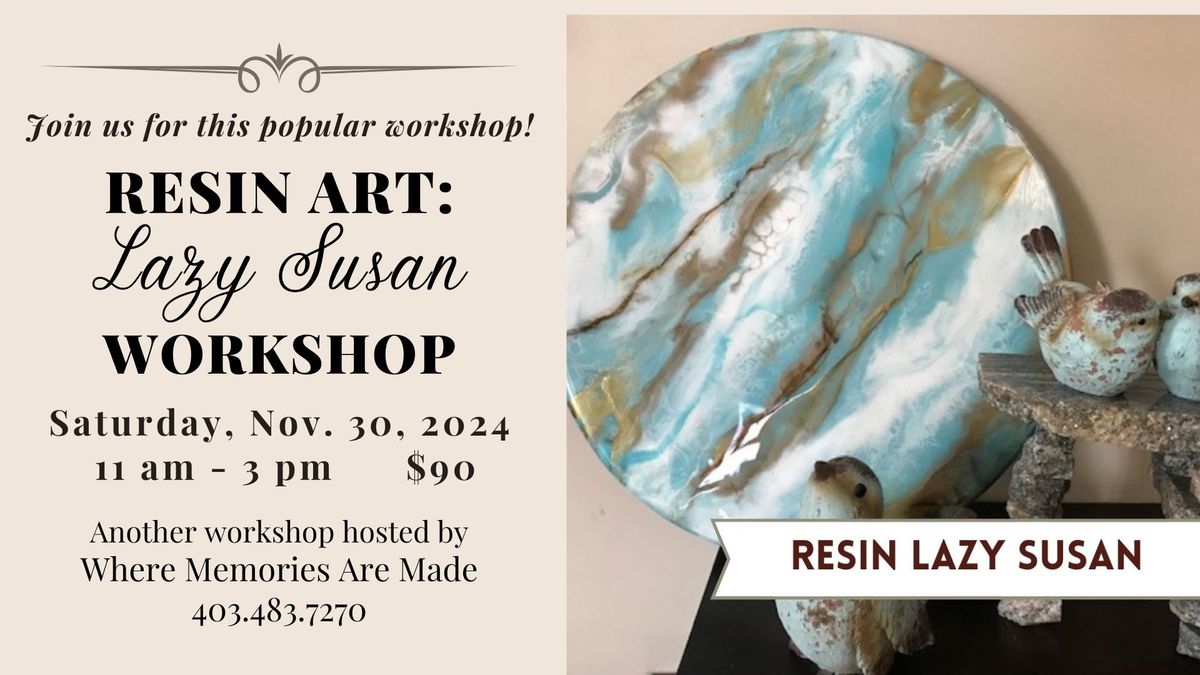 Resin Art: Lazy Susan Workshop