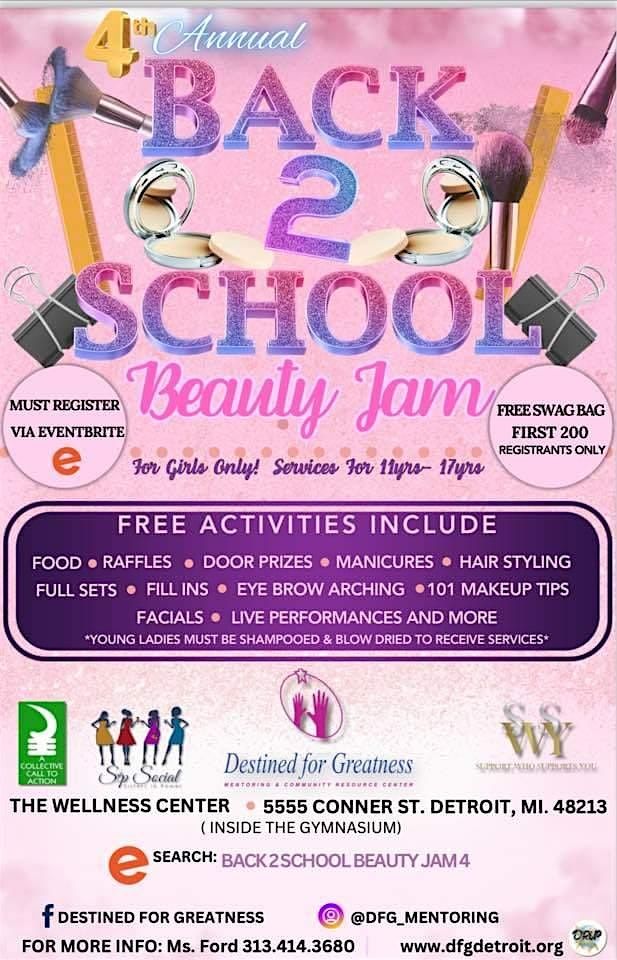 Destined for Greatness 4th Annual Back 2 School Jam!