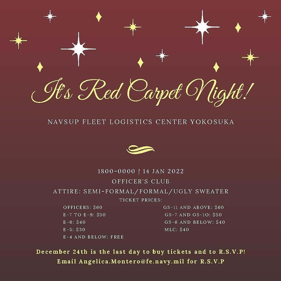 FLCY HOLIDAY PARTY - Its a Red Carpet Night!, Yokosuka Officers’ Club ...