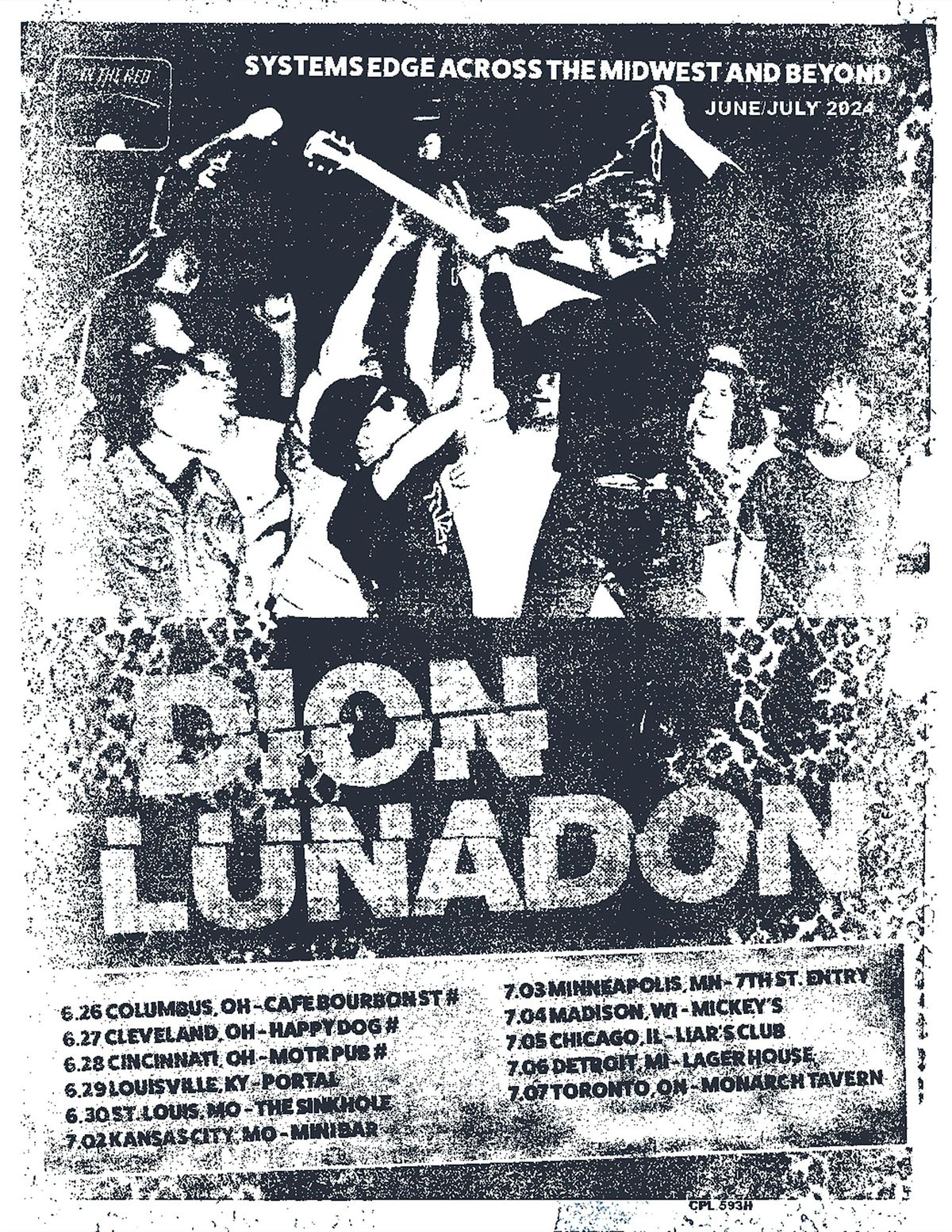 Dion Lunadon (In The Red Records\/ex-APTBS), Motorbike, DANA  @ Cafe Bobo