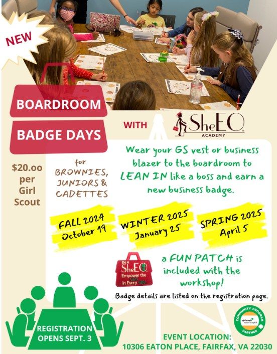 Boardroom Badge Day: My Cookie Venture (Cadettes)