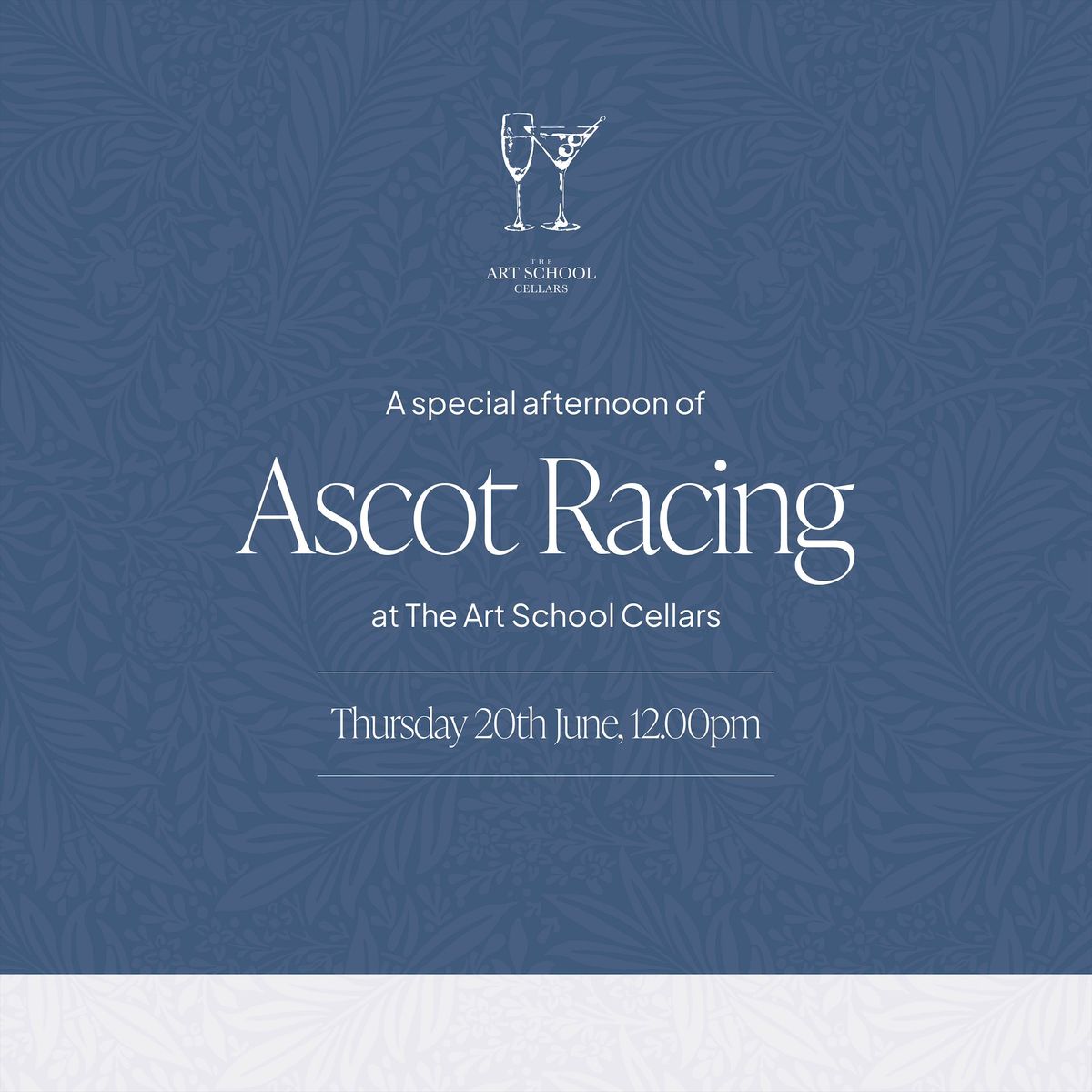 A Special Afternoon of Ascot Racing in the Art School Cellars