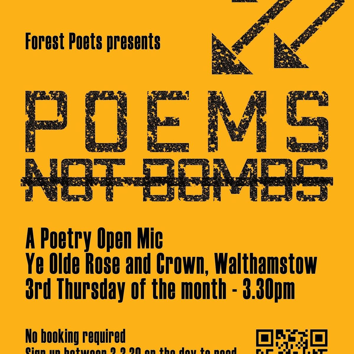 Poems Not Bombs (afternoons at Ye Olde Rose and Crown)