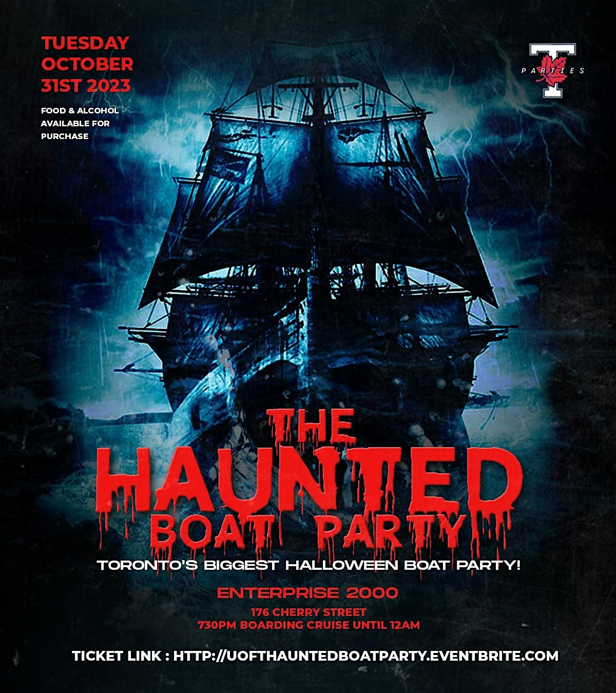 OCAD HAUNTED HALLOWEEN BOAT PARTY | THURS OCT 31