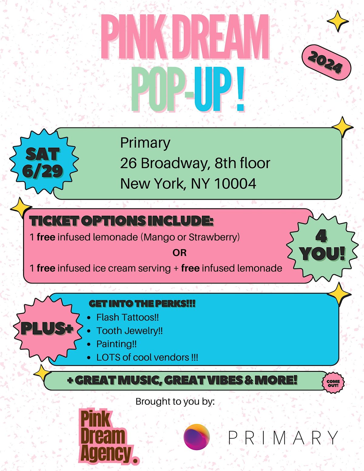Pink Dream Agency's Pop-Up