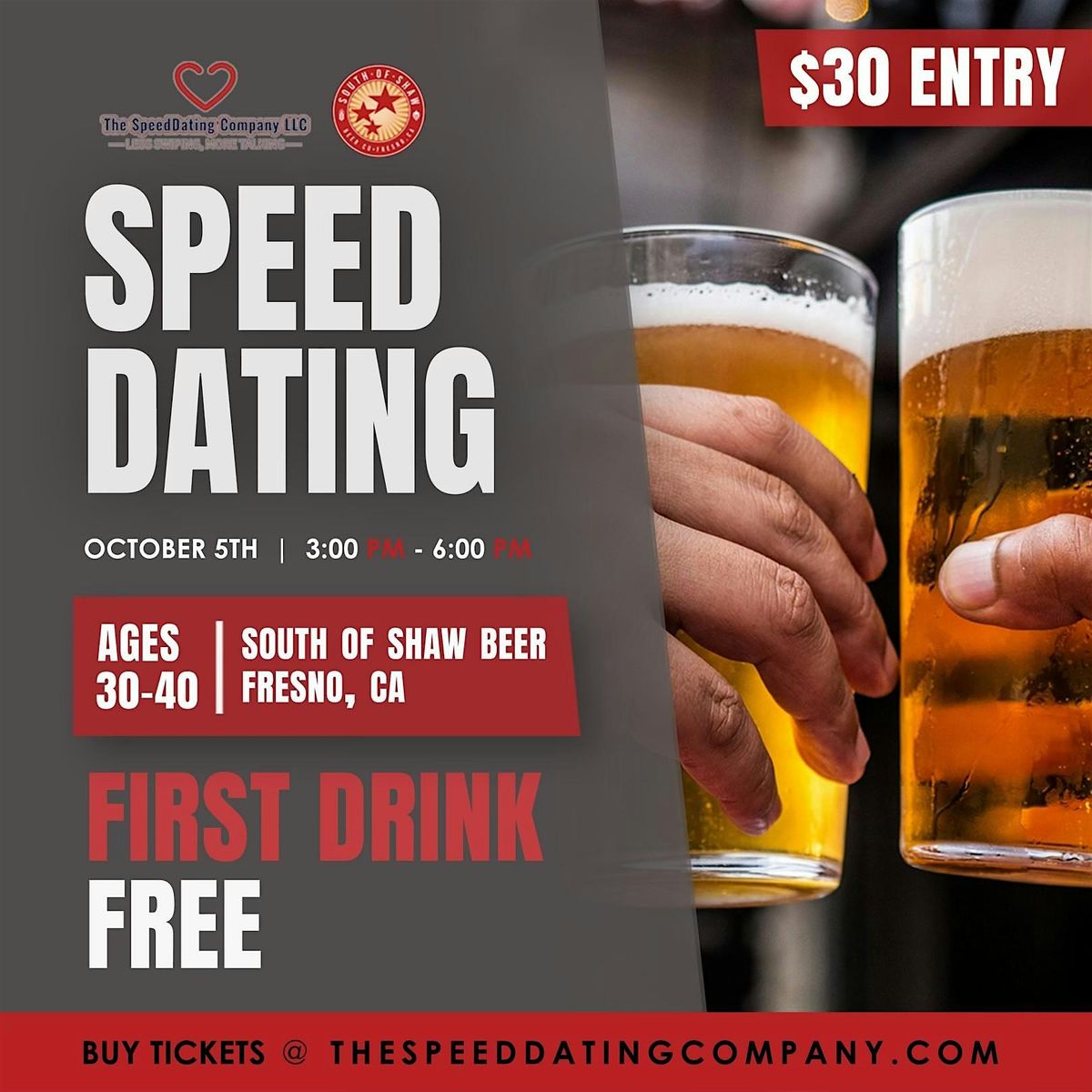 SPEED DATING | 30-40, FIRST DRINK FREE!