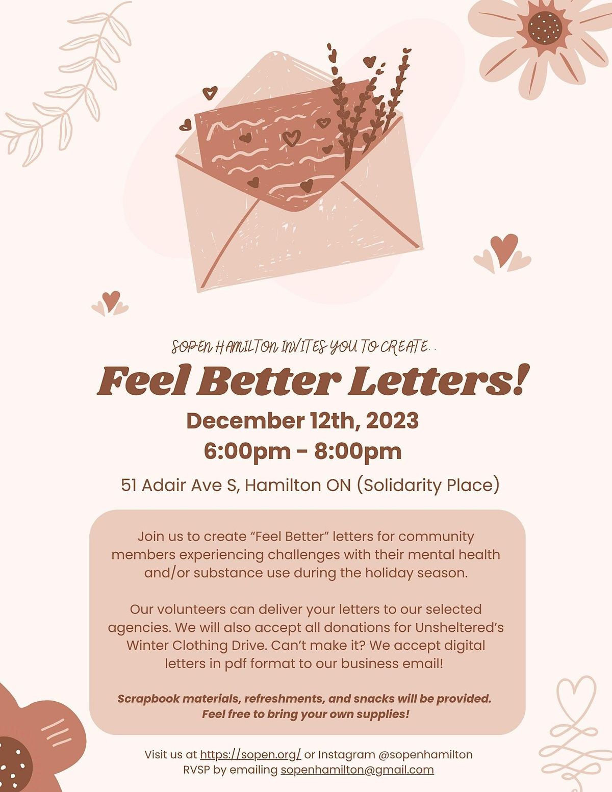 Feel Better! Letter Workshop