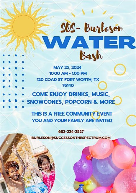 FREE Autism And Community Water Bash