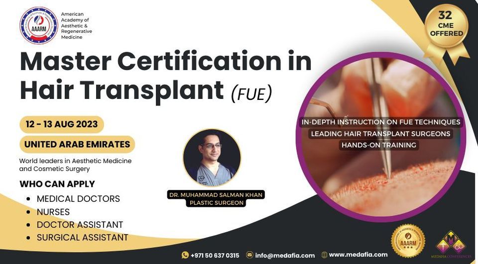 Master Certification in Hair Transplant (FUE)