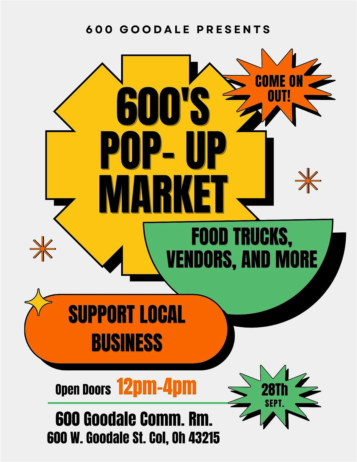 600's Pop Up Market